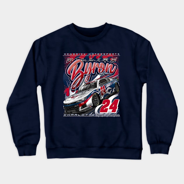 William Byron Motorsports Crewneck Sweatshirt by art.Hamdan